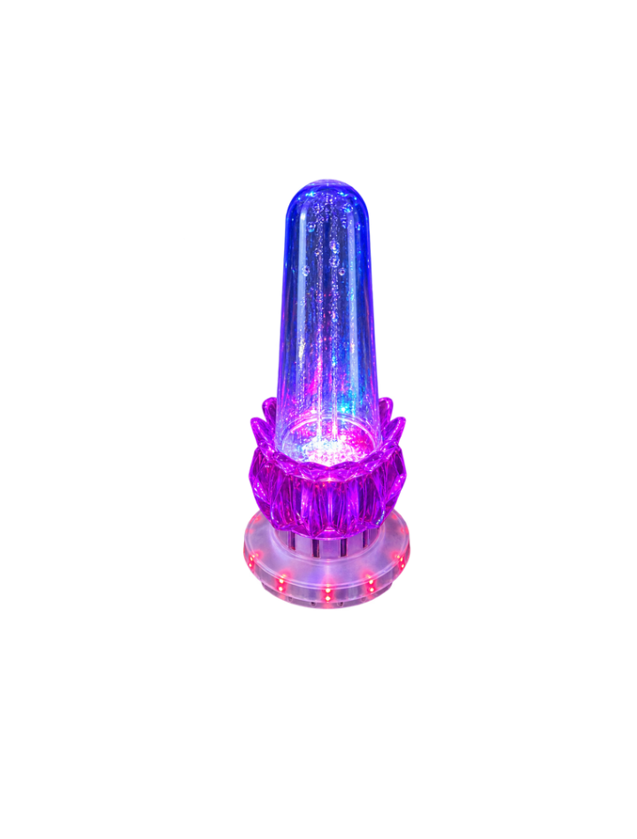 Crystal Flame Water Drop LED Night Lamp – Color Changing Decorative Light