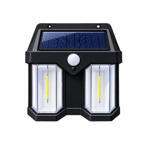 Solar Dual Head COB Wall Light with Motion Sensor